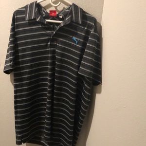 Black striped Puma golf shirt